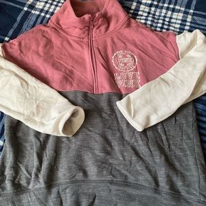 PINK half zip sweater